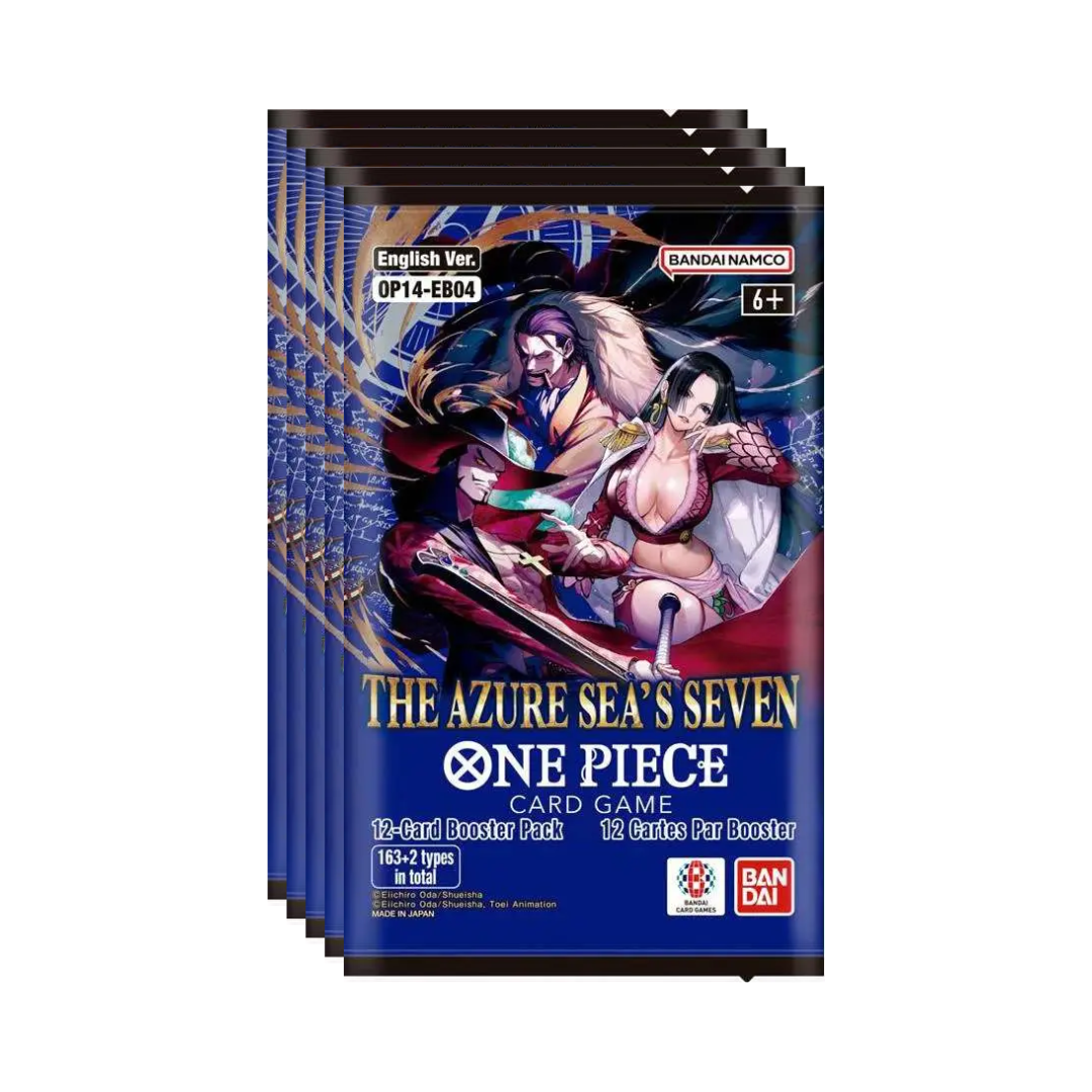 English One Piece OP14 The Azure Sea's Seven Booster Packs (Opened LIVE!)